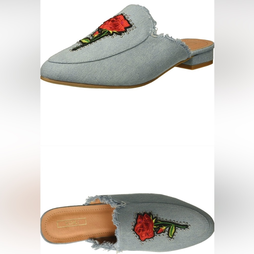 Yoki Women’s Willas Mule Light Denim Style 8.5